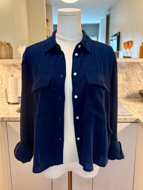 GAP Oversized Linen Cropped Shirt - New with Tag!